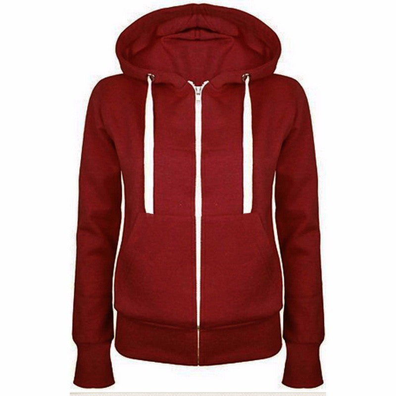 Damen Sportliche Kapuzenjacke mit praktischen Taschen und Reißverschluss Drune