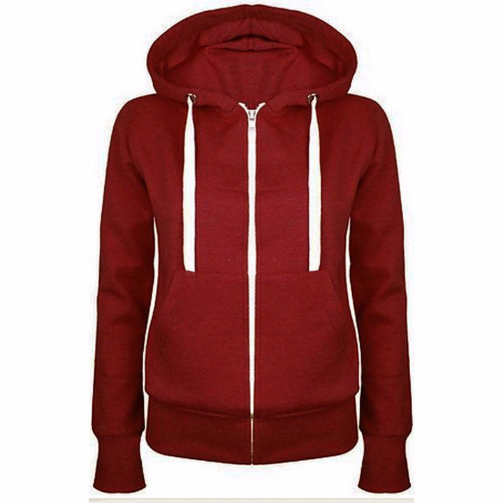 Damen Sportliche Kapuzenjacke mit praktischen Taschen und Reißverschluss Drune