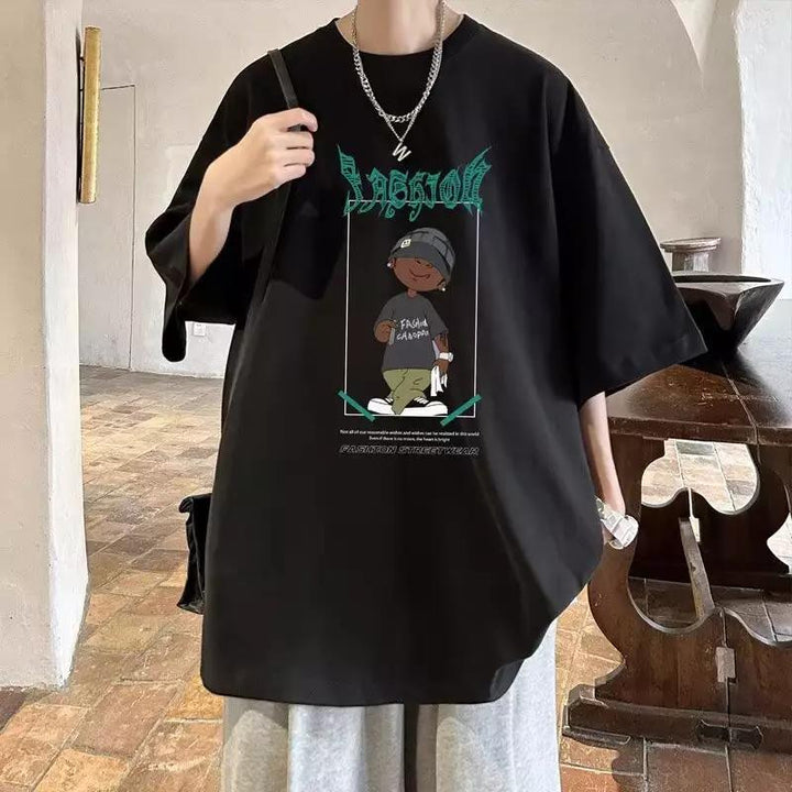 Damen oversized T-Shirt mit grafischem Print und lässigem Schnitt Drune