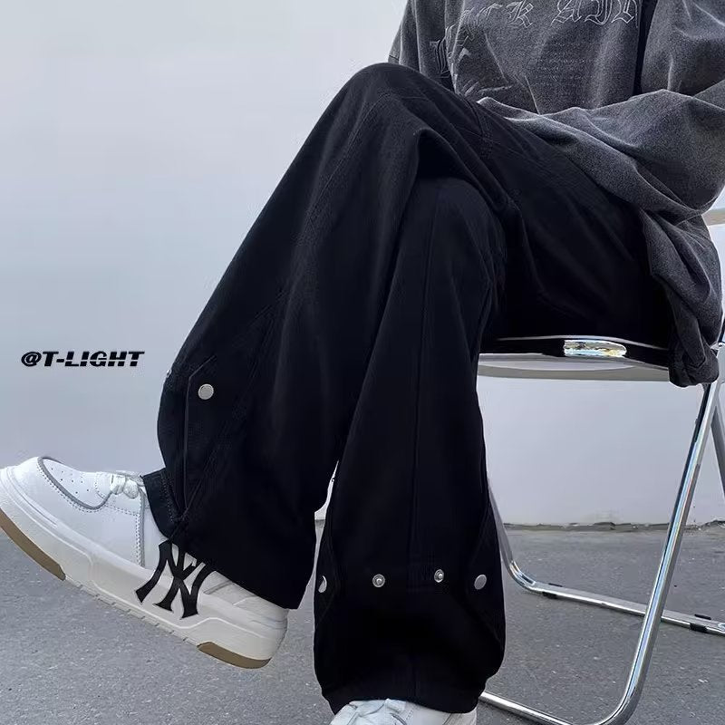 Damen Lässige Weitgeschnittene Chino-Hose Drune