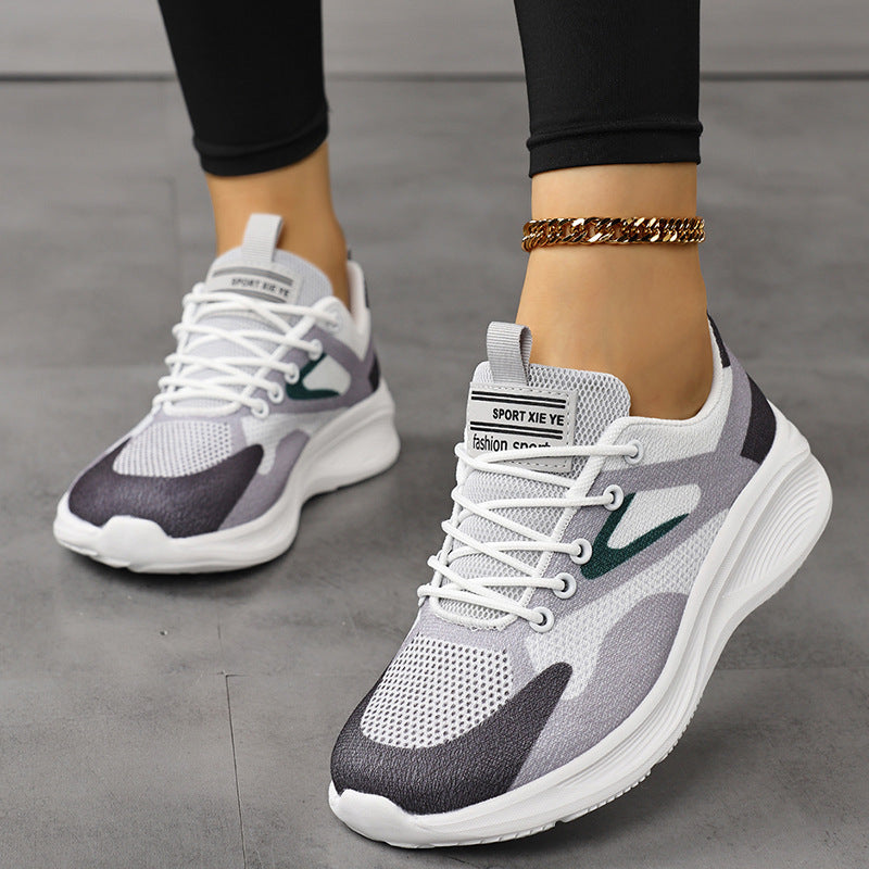 Damen Leichte Mesh-Laufschuhe mit gedämpfter EVA-Plateausohle und Komfort-Fußbett Drune