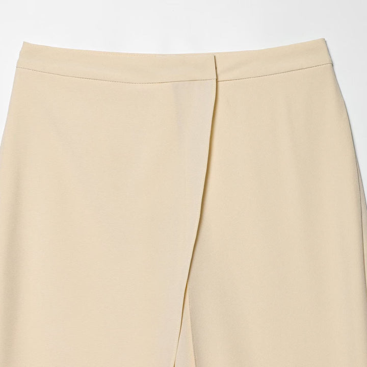 Damen Cropped Palazzo‑Hose mit Tulpenüberlappung und hohem Bund Drune