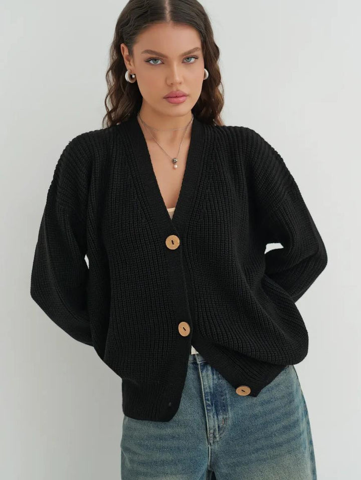 Damen lässiger Strickcardigan Drune
