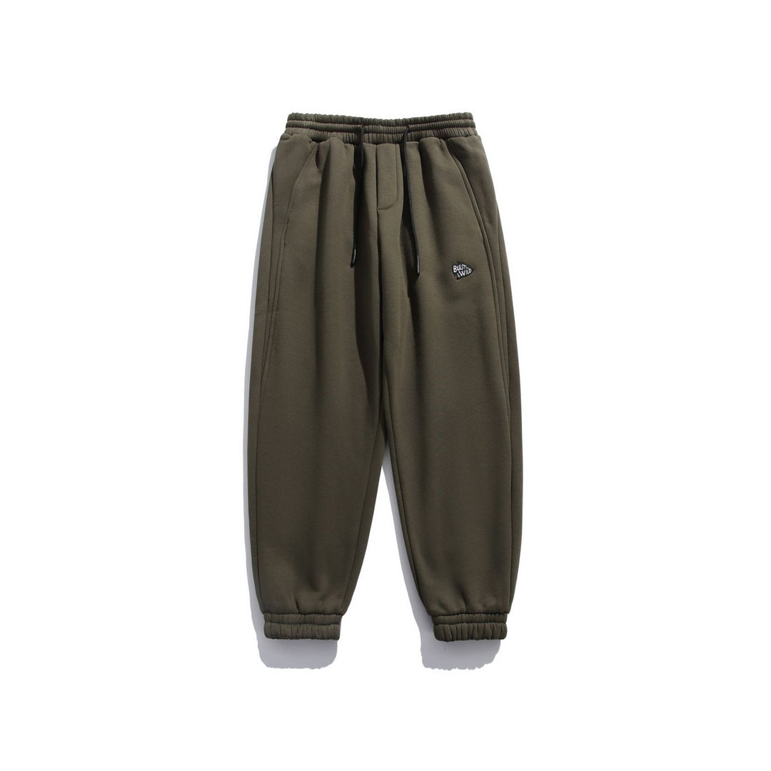 Unisex Locker geschnittene Fleece-Jogginghose mit Kordelzug, elastischem Saum und Eingrifftaschen Drune