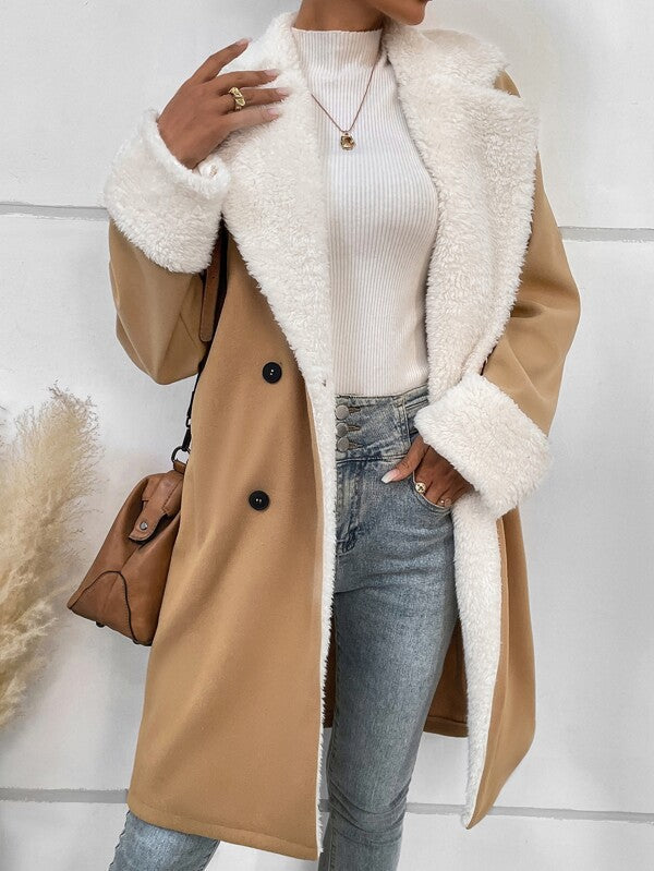 Drune | Fleece Futter Wolliger Trenchcoat