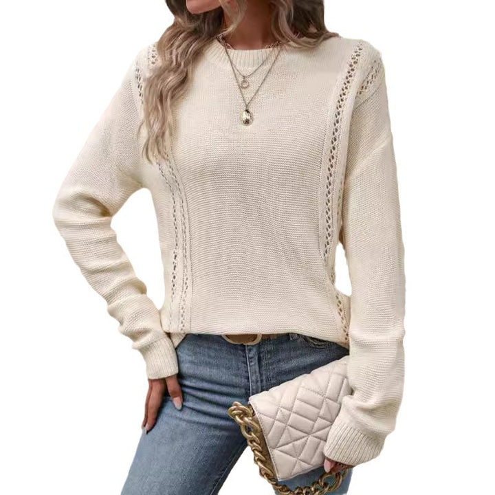 Damen Strickpullover mit luftiger Ajour-Optik und lässigem Schnitt Drune