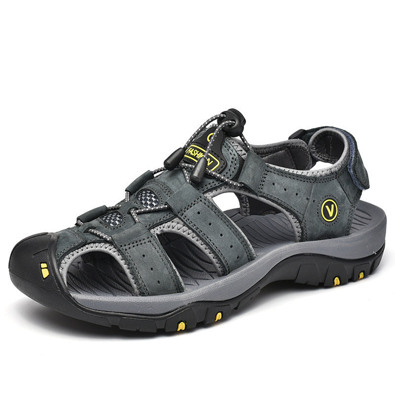 Herren Trekking-Sandalen mit verstellbarem Schnellschnürsystem und rutschfester Sohle Drune