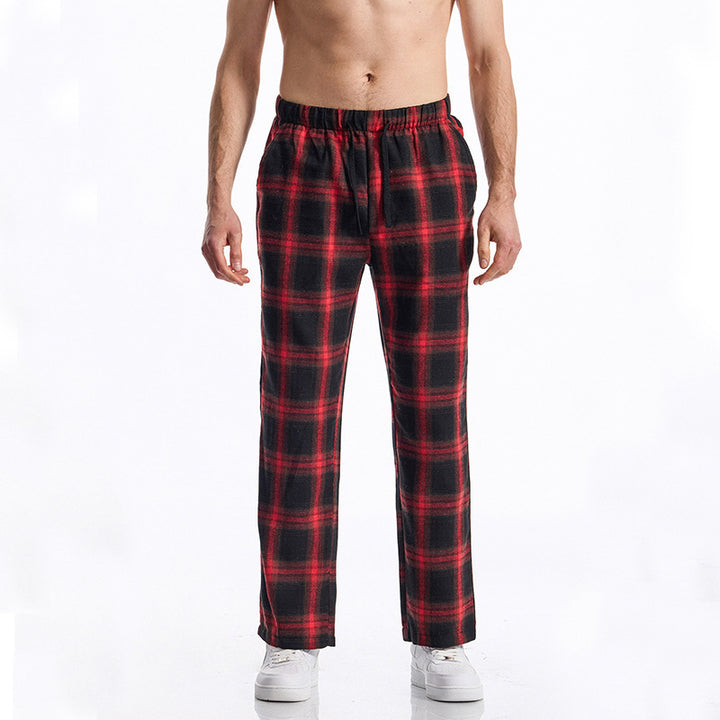 Herren bequeme Freizeithose mit Karomuster Drune
