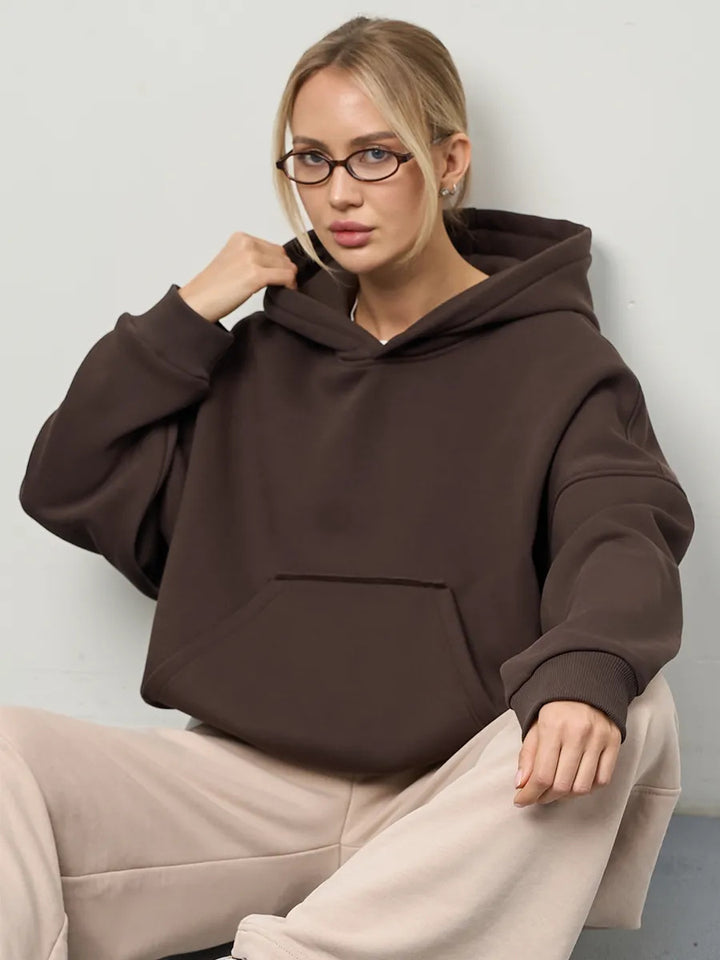 Damen oversized Kapuzenpullover Drune