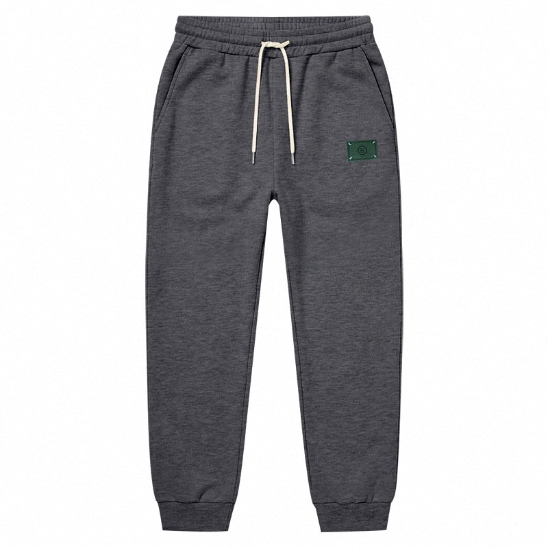 Herren Minimalistische Fleece-Jogginghose mit elastischem Tunnelzug und schmalen Bündchen Drune