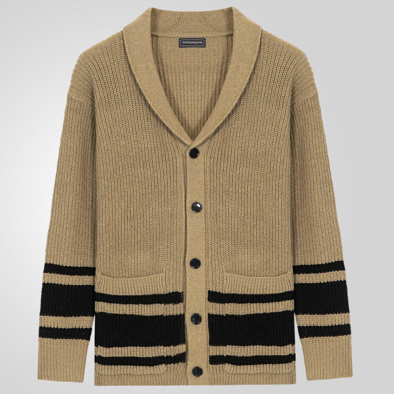 Herren Grobstrickcardigan mit modernen Details und praktischen Taschen Drune