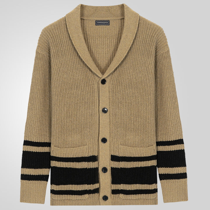 Herren Grobstrickcardigan mit modernen Details und praktischen Taschen Drune