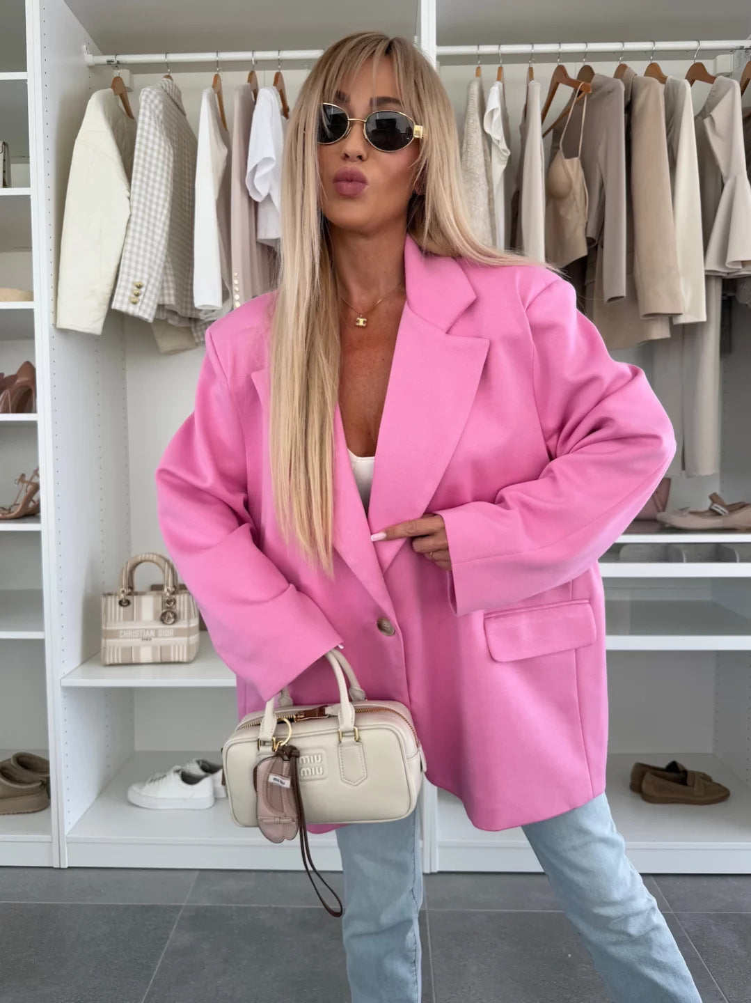 Damen oversized Blazerjacke mit modernem Schnitt und nachhaltigen Materialien Drune