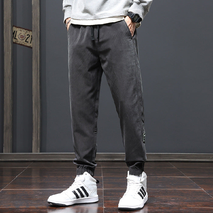 Herren Relaxed-Fit Joggerhose mit elastischem Bund, Kordelzug und Bündchen Drune