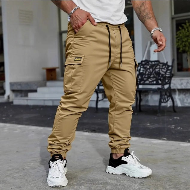 Herren Multifunktionale Cargo-Jogginghose mit verstärkten Kniepartien, Tunnelzugbund & elastischen Saumbündchen Drune