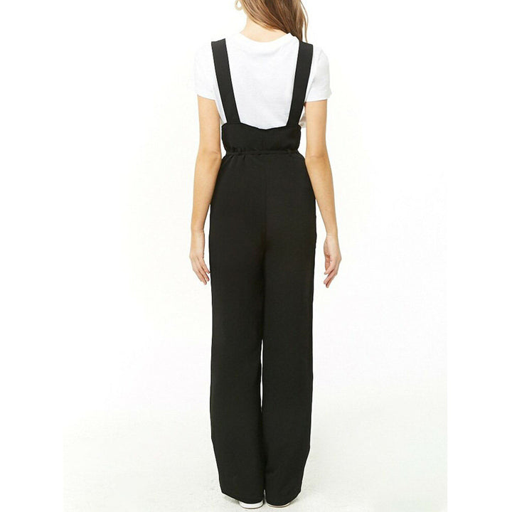 Damen Hochwertiger Jumpsuit mit blickdichten Trägern und Knopfdetail Drune