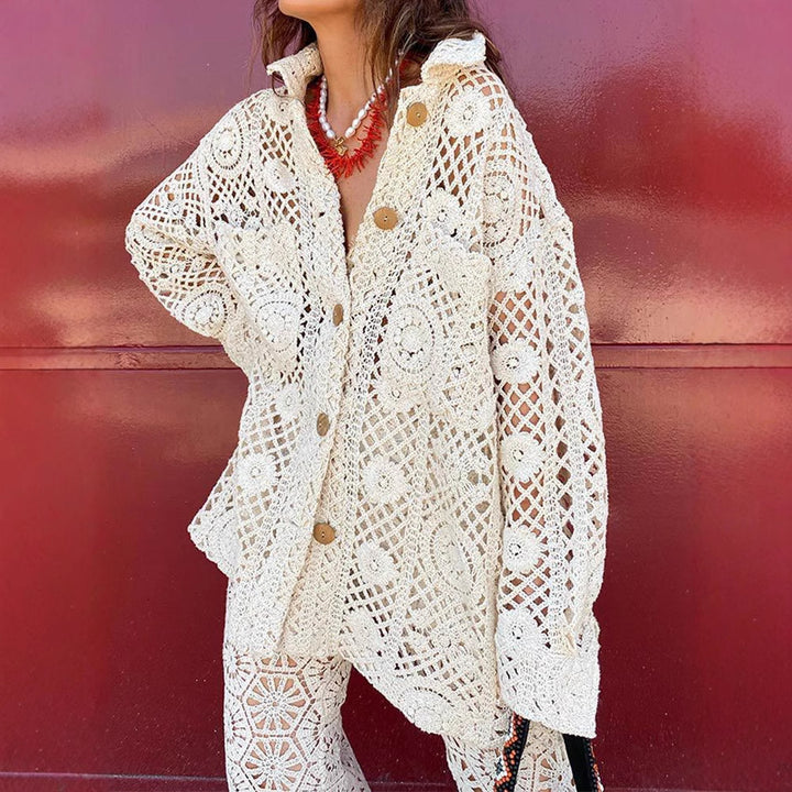 Damen modern gestaltete Häkeljacke Drune