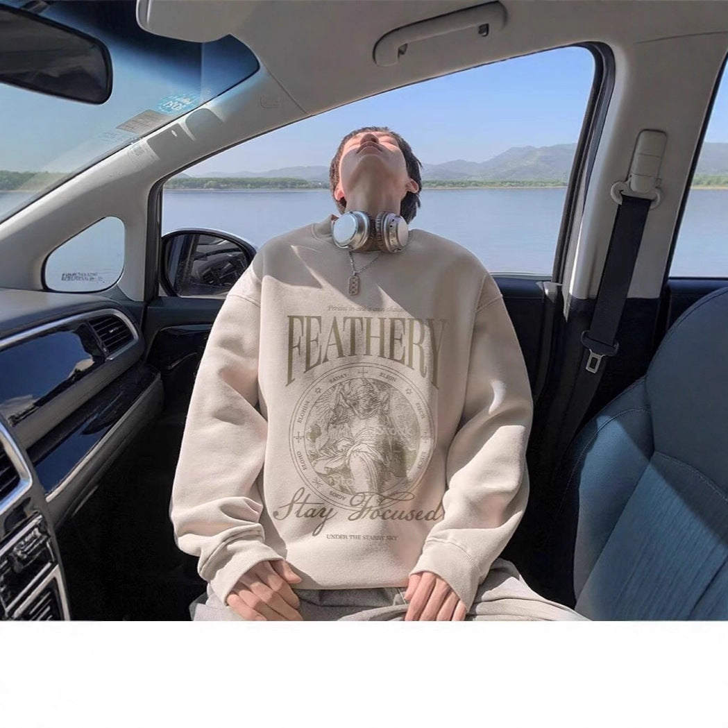 Unisex Lässiger Sweatshirt mit grafischem Druck Drune