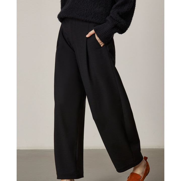 Damen Weit geschnittene High-Waist Anzughose Drune