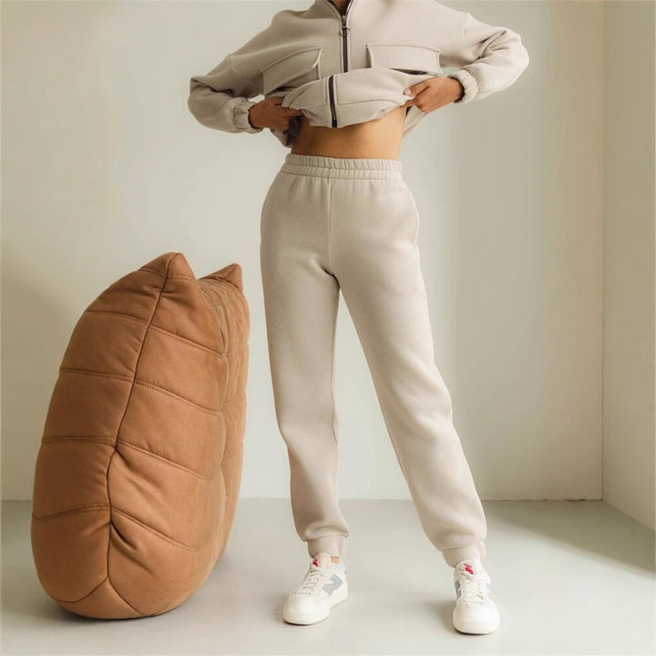 Damen modische Fleecejacke mit hohem Kragen und praktischen Taschen Drune
