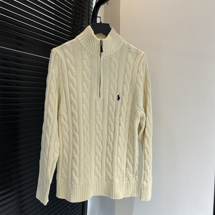 Damen Modischer Strickpullover mit Stehkragen Drune