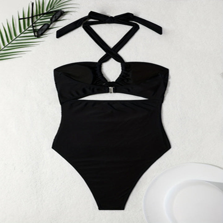 Damen Einteiliger Badeanzug mit sexy Cut-Outs und raffinierten Trägern Drune
