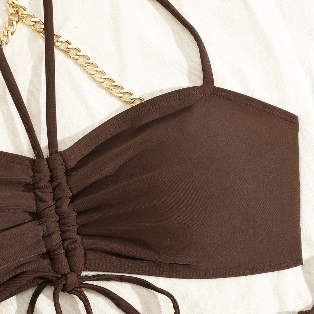 Damen Hochwertiger Bikiniset mit raffiniertem Ketten-Detail Drune