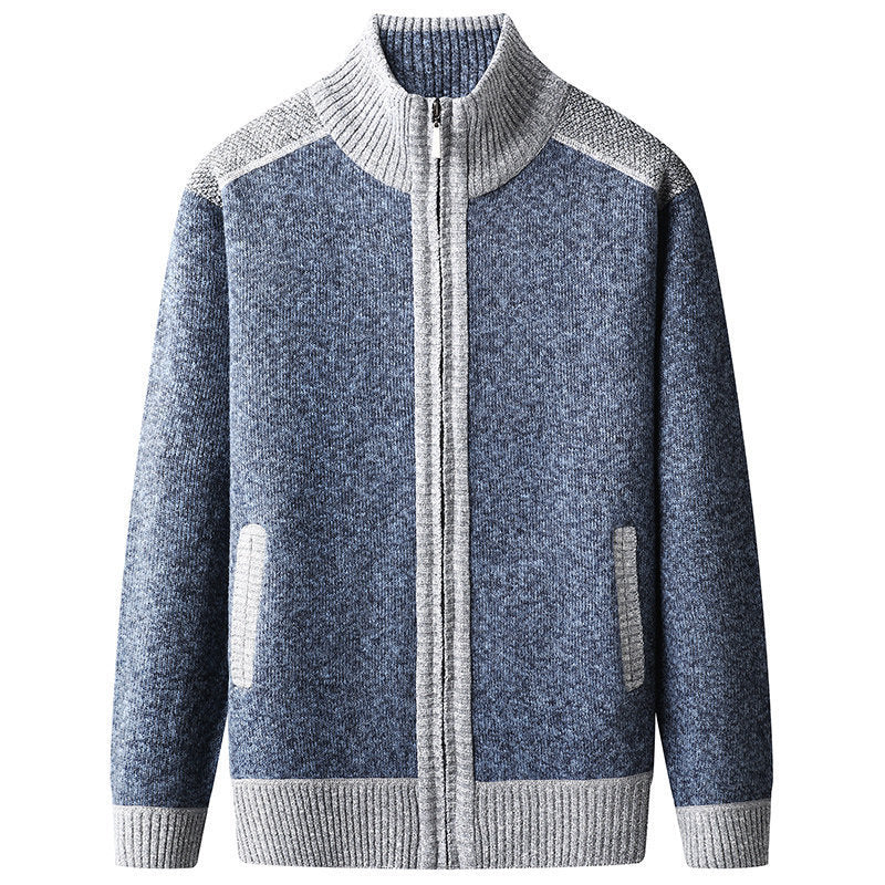 Herren Strickjacke mit hohem Kragen Drune
