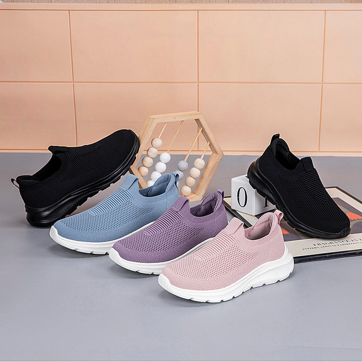 Damen nan nahtloser Strick-Slip-On mit elastischem Einstieg, gepolstertem Komfortfußbett und profiliertem Leichtlaufsohlen-Design Drune
