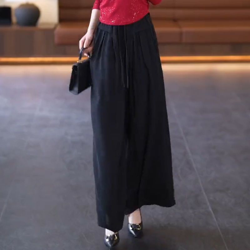 Damen Elegante und fließende Weitbein-Hose Drune
