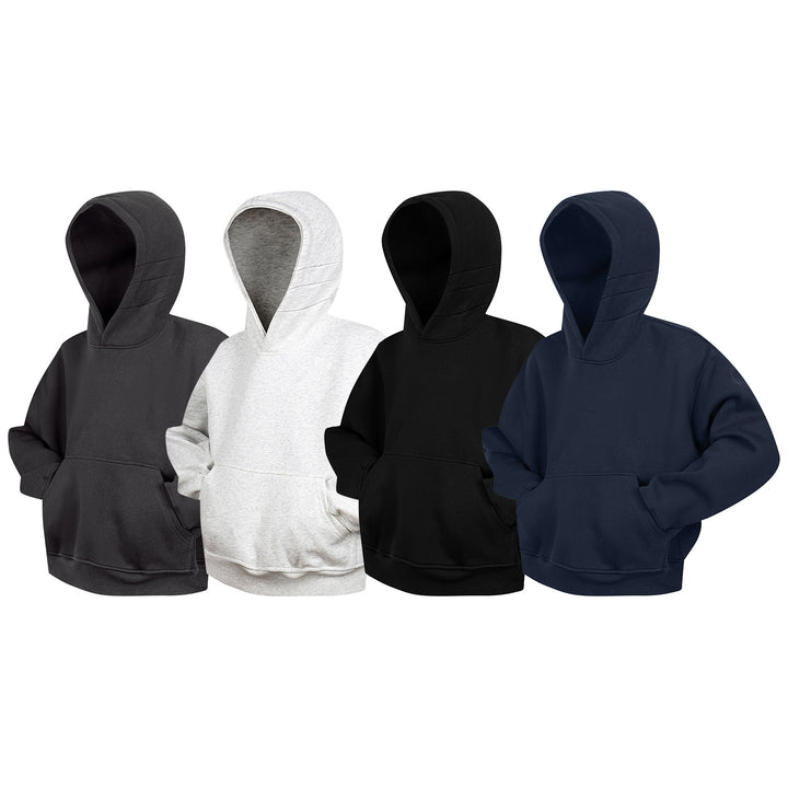 Unisex Oversize-Kapuzenpullover mit Kängurutasche und gerippten Bündchen Drune