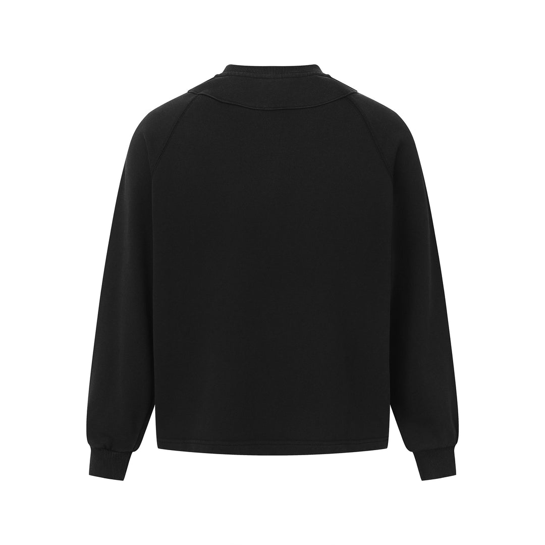 Unisex Oversize Sweatshirt mit abgesetztem Brustpanel und Kängurutasche Drune