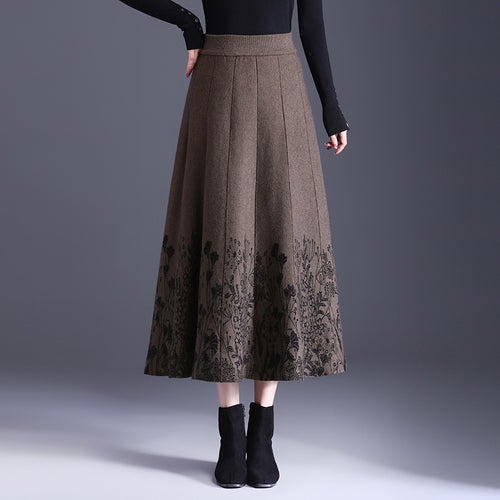 Damen Eleganter Maxirock mit floralem Muster Drune