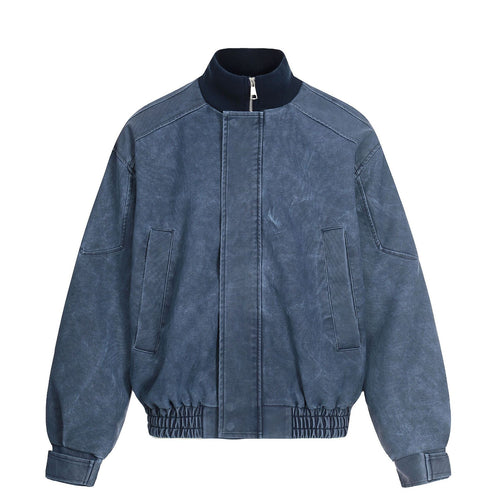 Herren Kurzboxy Blouson aus Cordstoff mit hohem Rippkragen und elastischem Saum Drune