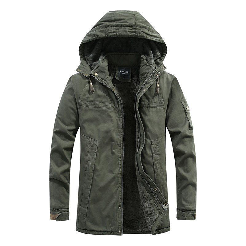 Herren Strapazierfähige Fleecejacke mit Kapuze Drune
