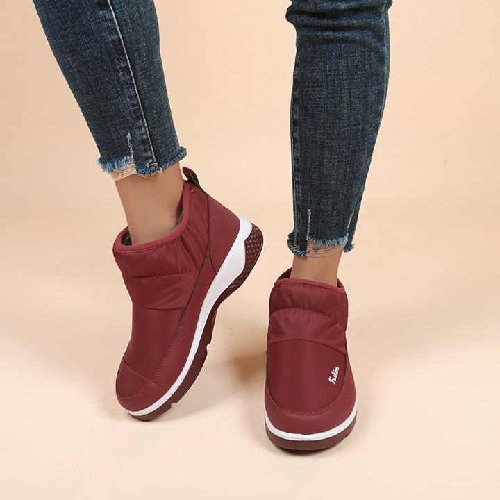 Damen Gepolsterte Slip-On Winter-Booties mit Keilsohle Drune