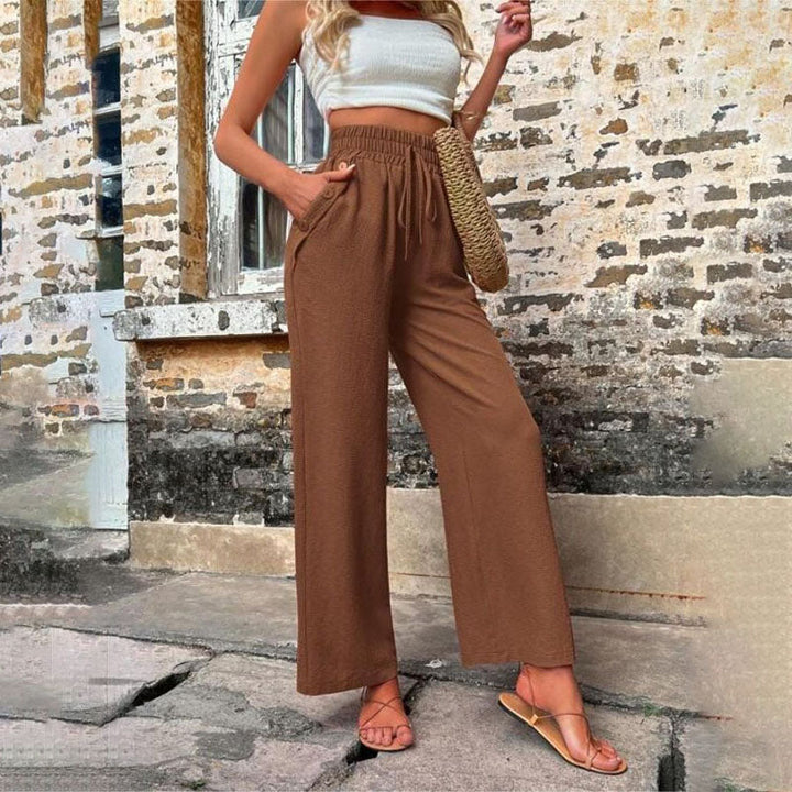 Drune | Farbige Luftige Sommerhosen Damen Mit Weitem Bein Für Frauen
