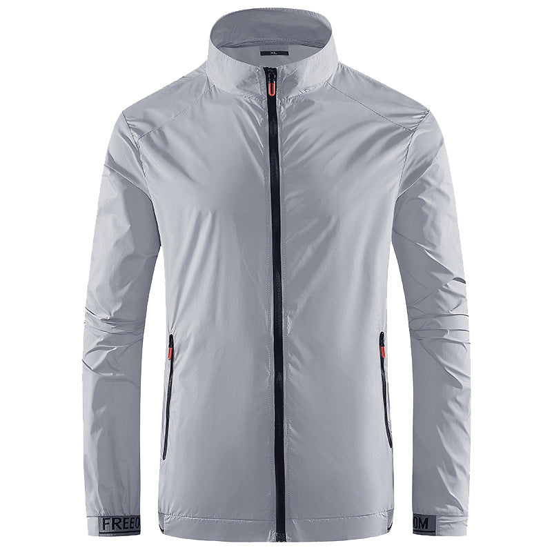 Herren Leichte Performance‑Windjacke mit hochschließendem Stehkragen Drune