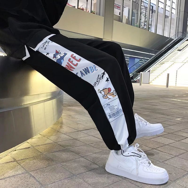 Damen Modische Jogginghose mit kreativem Grafikdruck Drune