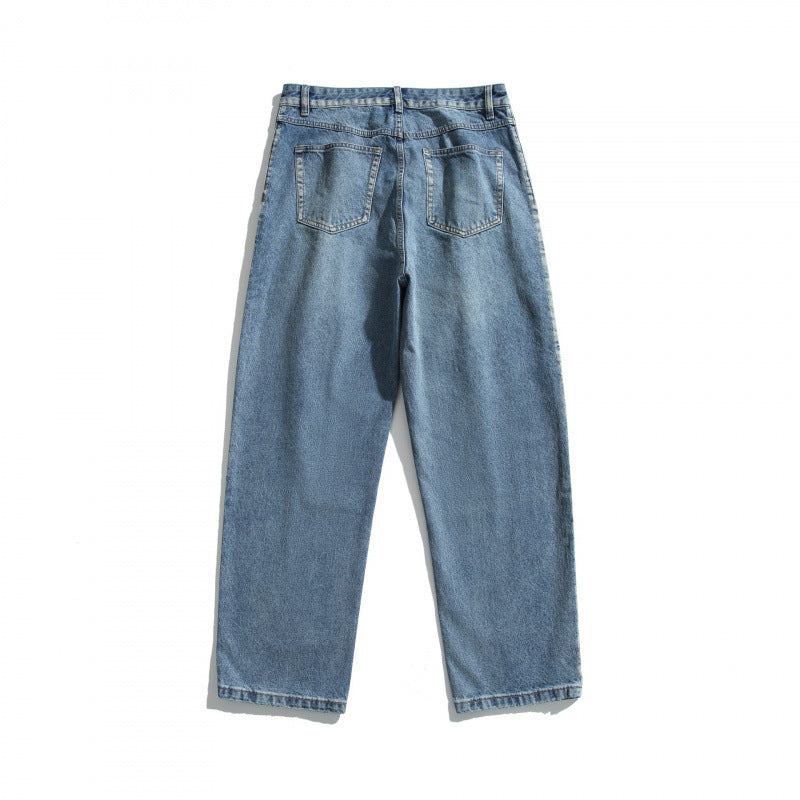 Damen Hochtaillierte Jeans mit Bundfalte, geradem Schnitt und weitem Bein Drune