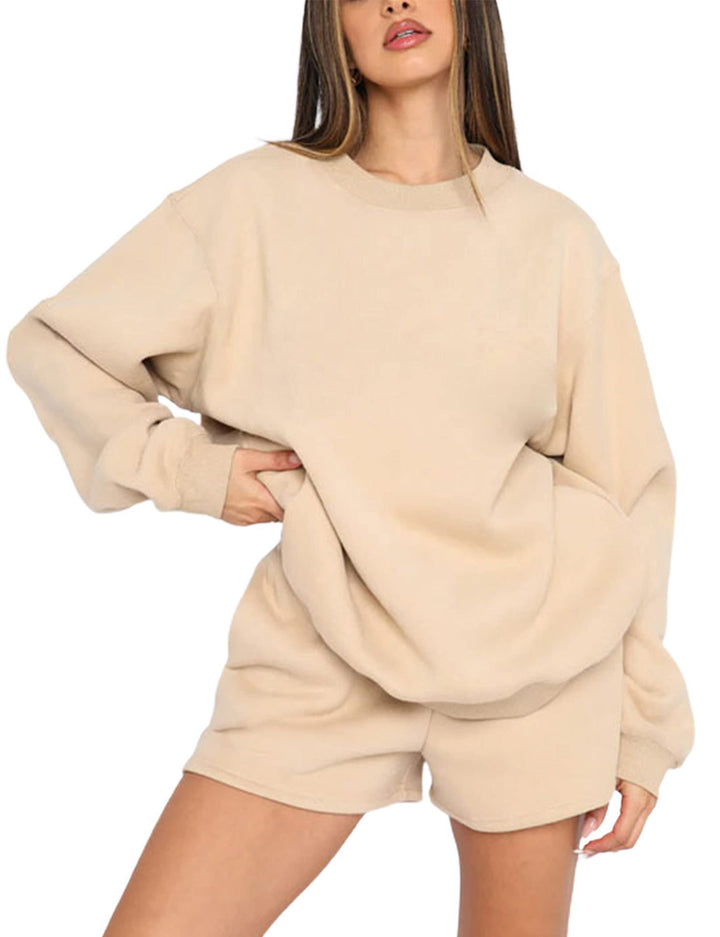 Damen Freizeitlicher Sweater- und Shorts-Set Drune