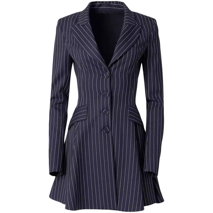Damen Tailliertes Nadelstreifen-Blazerkleid im modernen Tailoring Drune