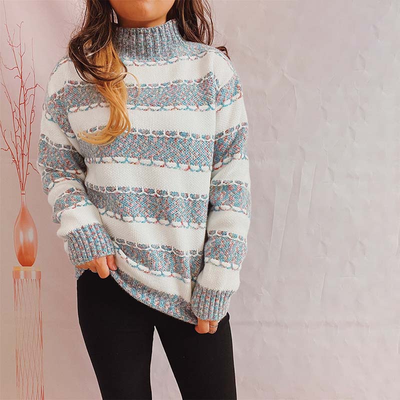 Drune | Gestreifter Strickpullover im Modernen Stil