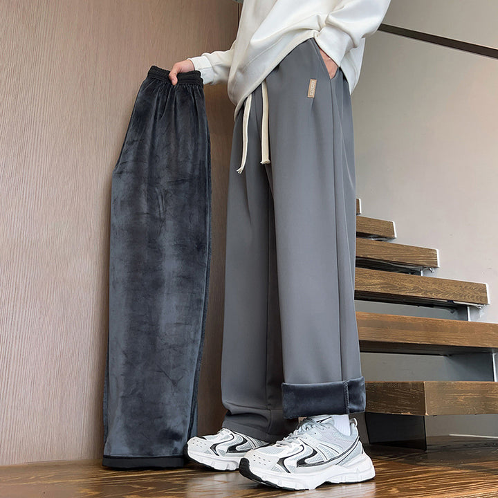 Herren Gemütliche Fleece-Hose mit weitem Schnitt