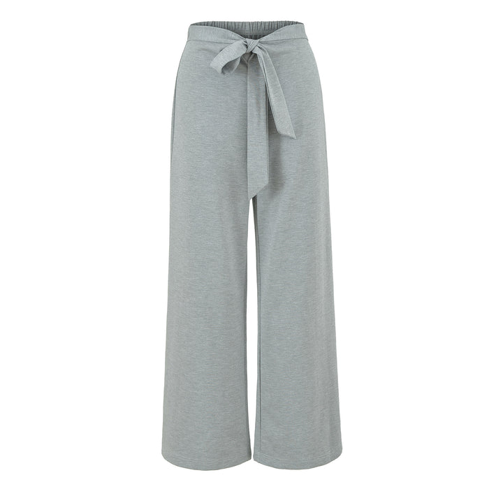 Damen Hochtaillierte Culotte-Hose mit weitem Bein und Bindegürtel Drune