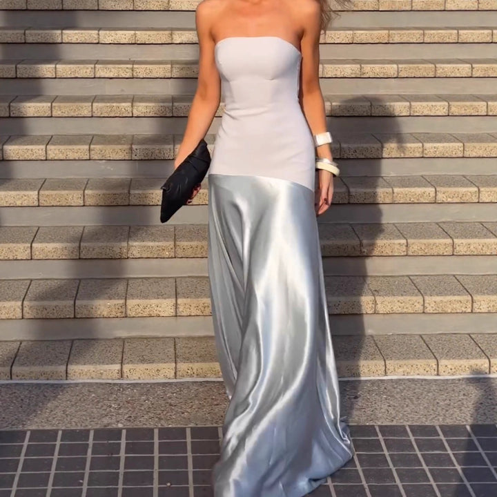 Damen Abendkleid mit eleganter Passform und schimmerndem Rock Drune