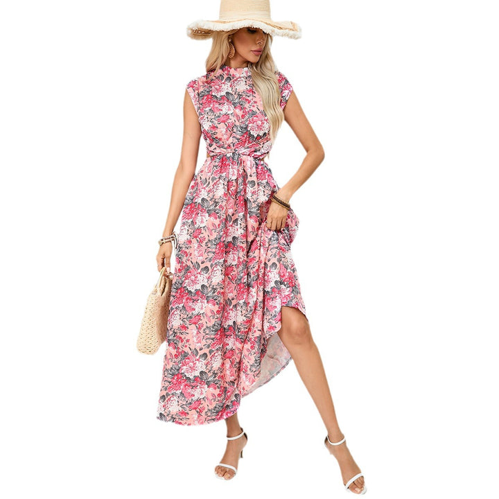 Damen Maxi-Kleid mit floralem Design und seitlichem Schlitz Drune
