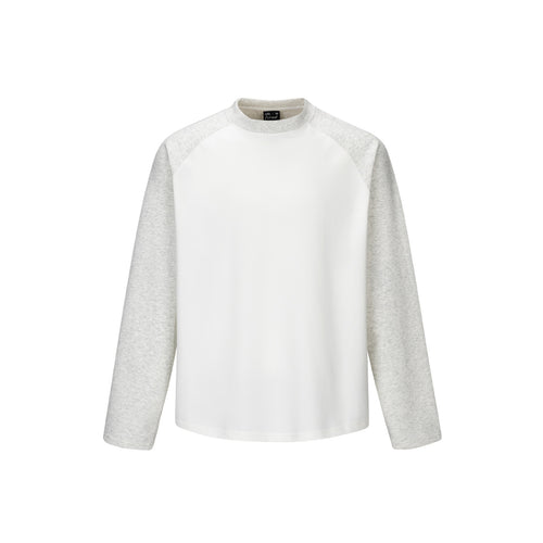 Unisex Raglan-Langarm‑Sweatshirt aus Baumwollmischung mit kontrastierenden Ärmeln und geripptem Rundhals Drune