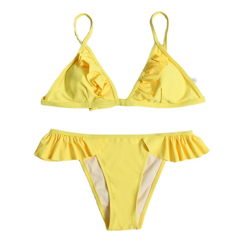 Damen Triangel-Bikini mit Rüschen Drune