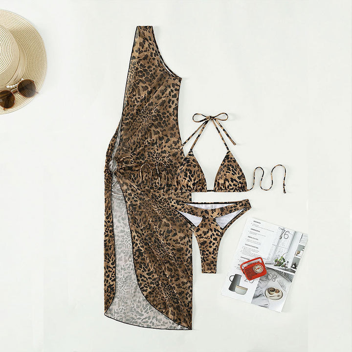 Damen Triangel-Bikini-Set mit elegantem Wickelüberwurf Drune